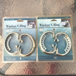 NWT Vtg Springs Window Fashions Windsor C-Ring Swagholder Holdback Brass Finish